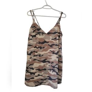 Zara  camo print linen dress